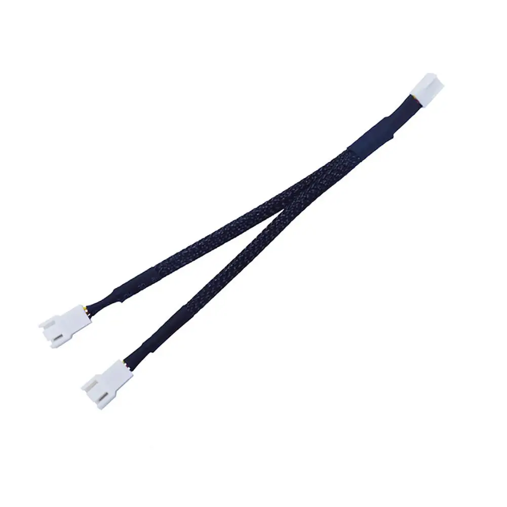 

3 Pin CPU Y-Splitter Dual Power Sleeved Cable Computer Case Fan Tool Radiator