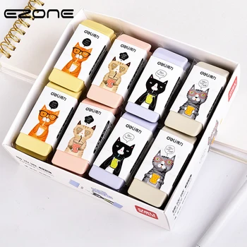 

EZONE 1PC Cartoon Cute Cat Pattern Eraser High Quality Rubber Few Dandruff Good Elasticity Students Pencil Eraser School Supply
