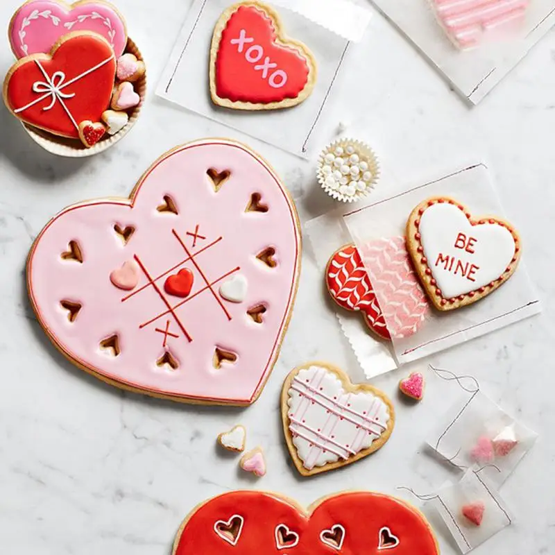 

Stainless Steel Biscuit Mould Large Size Heart-Shaped Cookie Model Cookie Cutter Stamp New Year Decoration Cake Tools Cutters