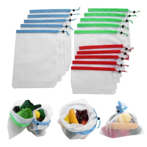 Us 6 71 25 Off 12 15pcs Reusable Freezer Food Drawstring Storage Produce Ziplock Bags Mesh Tea Bag Kitchen Storages In Baskets From Home