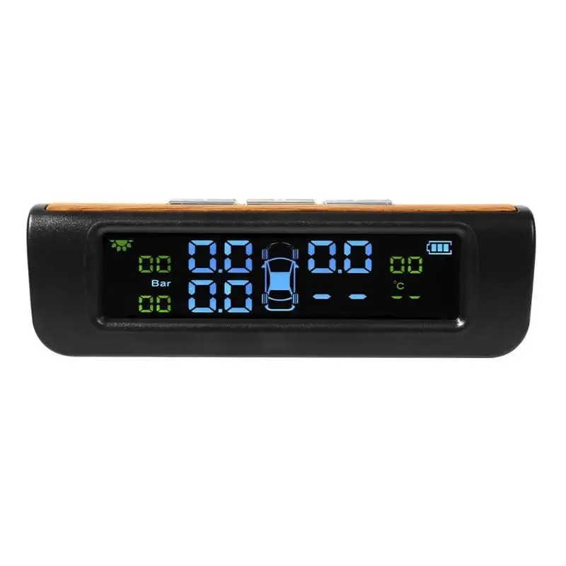 

External/ Internal Solar Wireless TPMS Car Auto Tire Pressure Monitoring Alarm System Temperature Warning