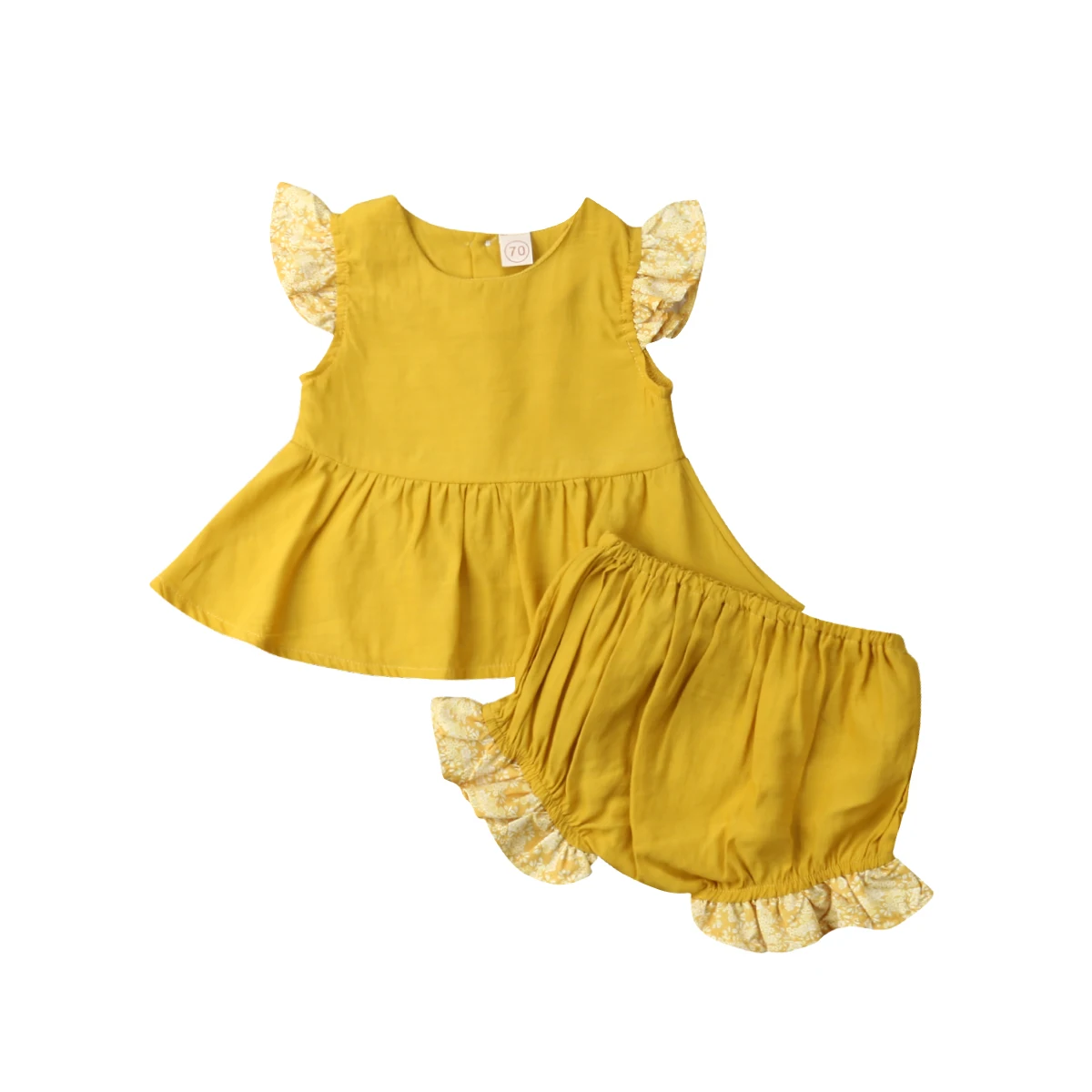 

Tops Sleeveless Shorts Panties Two-Piece Summer Clothing 0-24M Newborn Infant Baby Girl Clothes Set Kids Sweet Ruffle