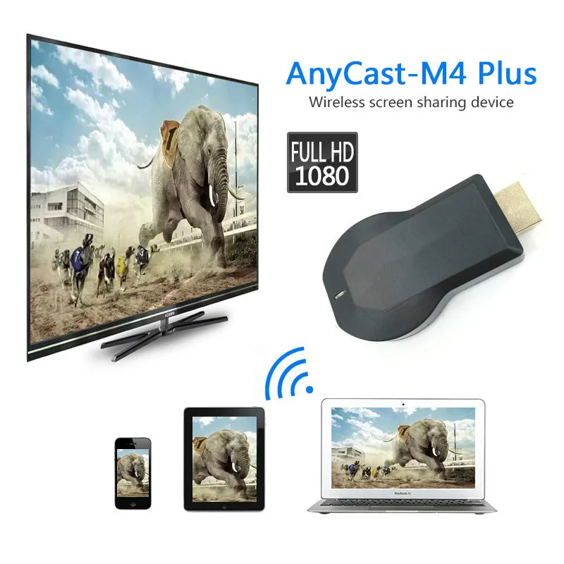 Anycast m2plus Chromecast 2 зеркальное отображение несколько ТВ-палок адаптер Мини ПК Android хромированный литой HDMI WiFi ключ 1080P новейший