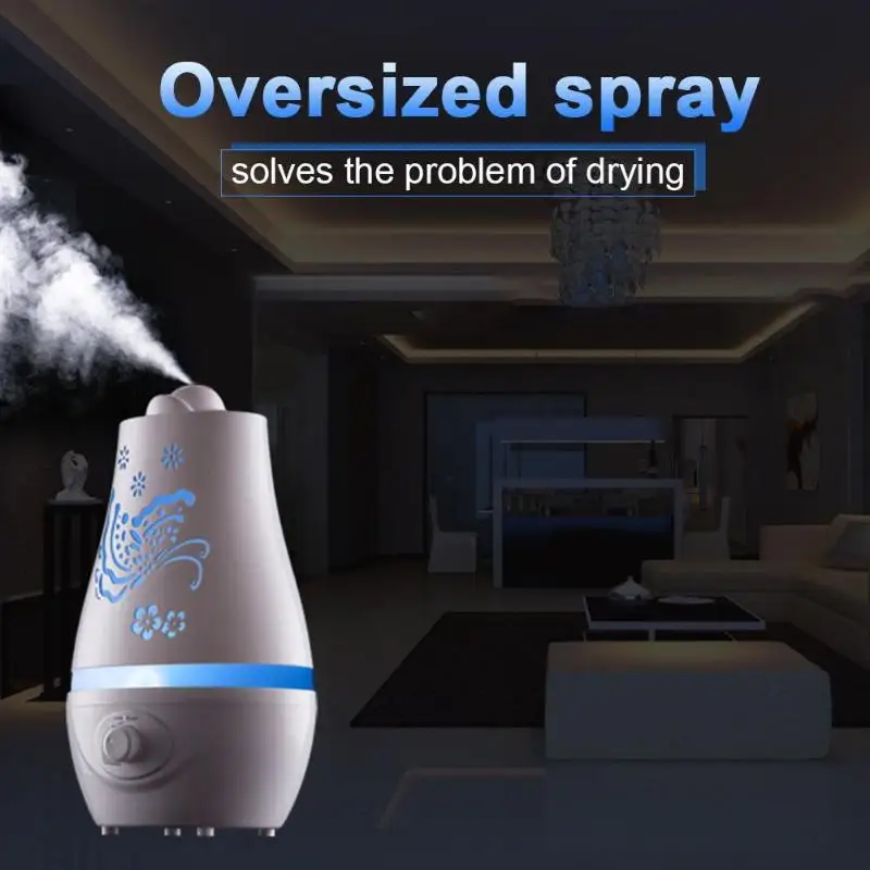 

Ultrasonic Air Humidifier for Home 2400ml Colorful Light Car Aroma Essential Oil Diffuser Aromatherapy Mist Maker Carving Hollow