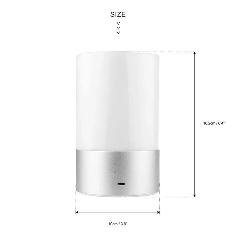 Прикроватная ночной Светильник для создания уютной атмосферы лампа RGB светодиодный сенсорный Сенсор Настольная лампа с зарядкой 3-х уровневый Яркость прикроватная лампа