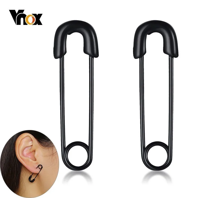 

Vnox Trendy Minimalist Safety Pin Earrings for Women Stainless Steel Tack Shape Stud Earring Feme Street Wear Boucles d'oreilles