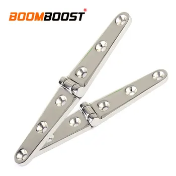 

2 PCS/set 6 Inch Six Hole Stainless Steel Hinges Replacement Strap Hinge For Boat Marine Yacht