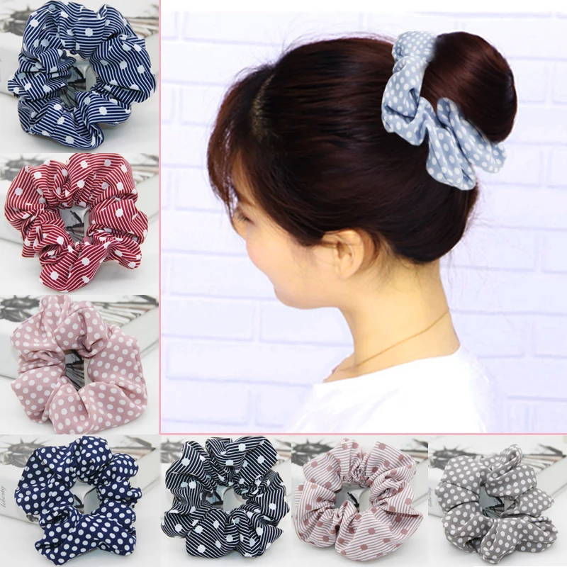 

LNRRABC Chiffon lady hair band elastic bohemian hot hair band circle seaside fashion wind ponytail headband women's accessories