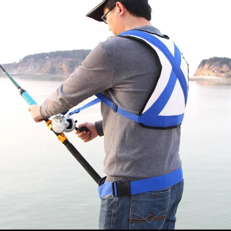 

Fishing Rod Waist Protecting Vest fishing belt trolling jigging rod waist protecting vest holder gimbal,39cm*49cm FISH TOOL