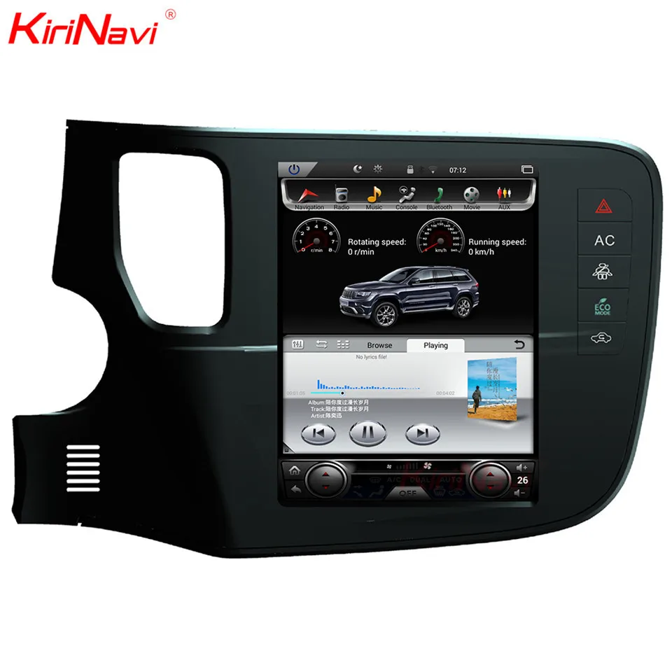 KiriNavi 1 din Android 8,1 10," сенсорный экран автомобиля радио gps навигация для Mitsubishi Outlander автомобильный мультимедийный плеер 2013