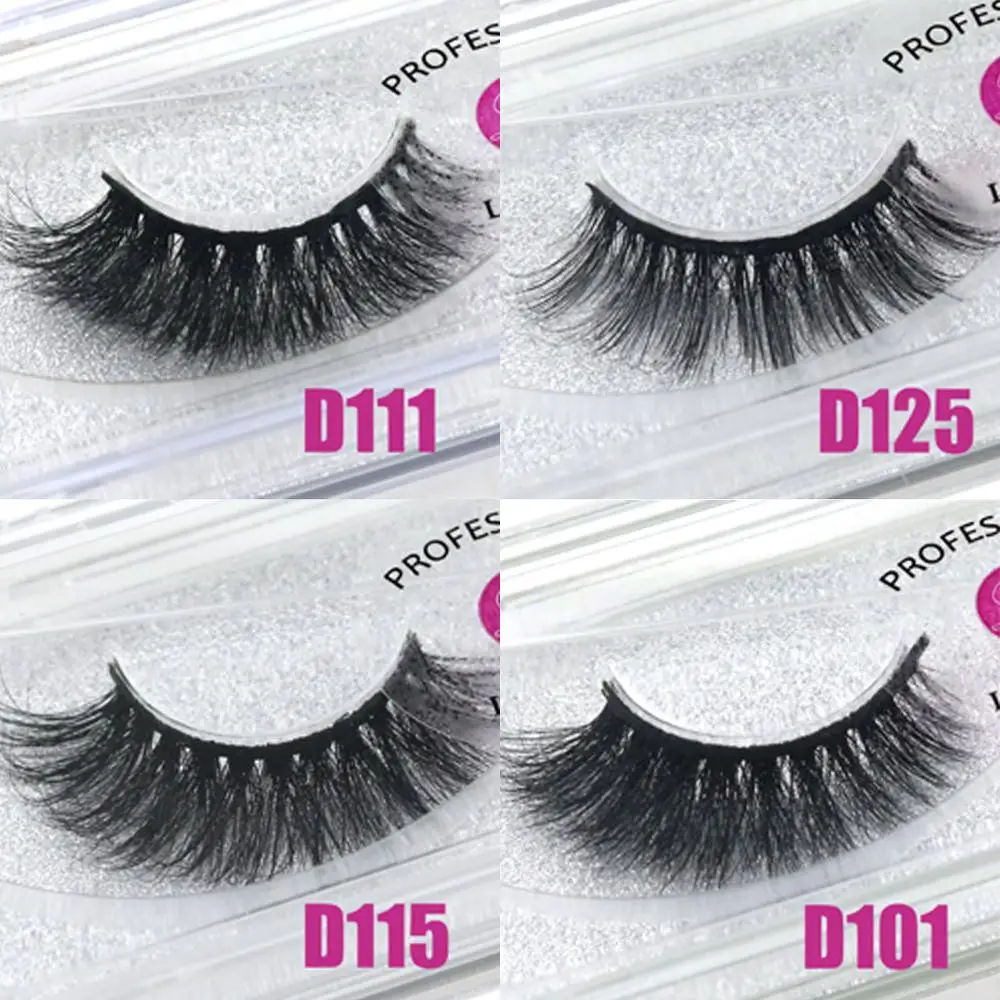 

LASGOOS 4 x Boxed Mink Fur 3D Multi Layer Soft Crisscross Popular Eye Lashes Fake Eyelashes D101 D111 D115 D125