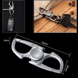 Bottle Opener Key Chain Unique Creative Fidget Spinner With 2 Alloy Key Rings for Men Women Beer Kitchen Bar Multifunction Tools