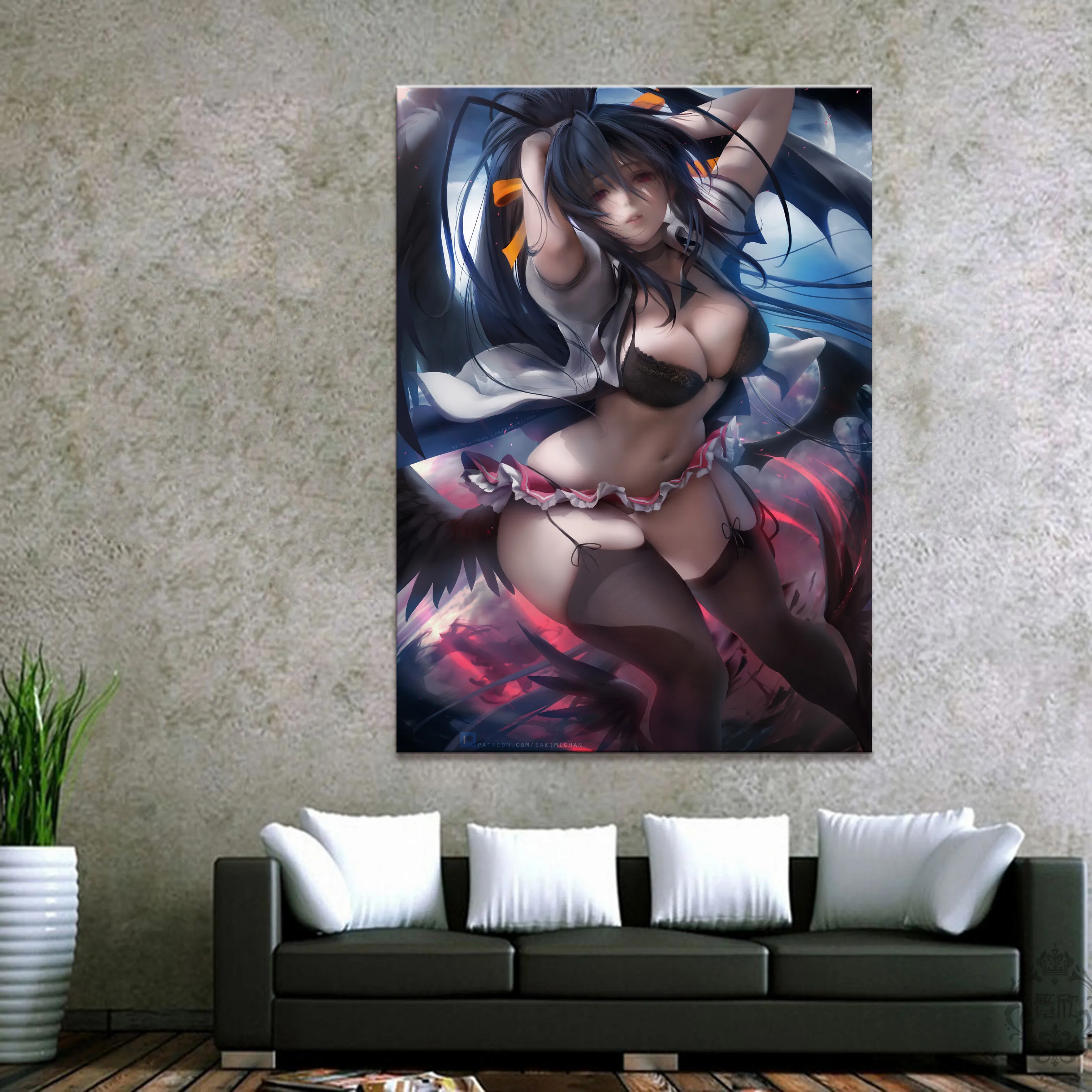 Home Decor Modular Canvas Picture 1 Piece High School Dxd Animation Painting Poster Art Wall For Home Canvas Painting Wholesale