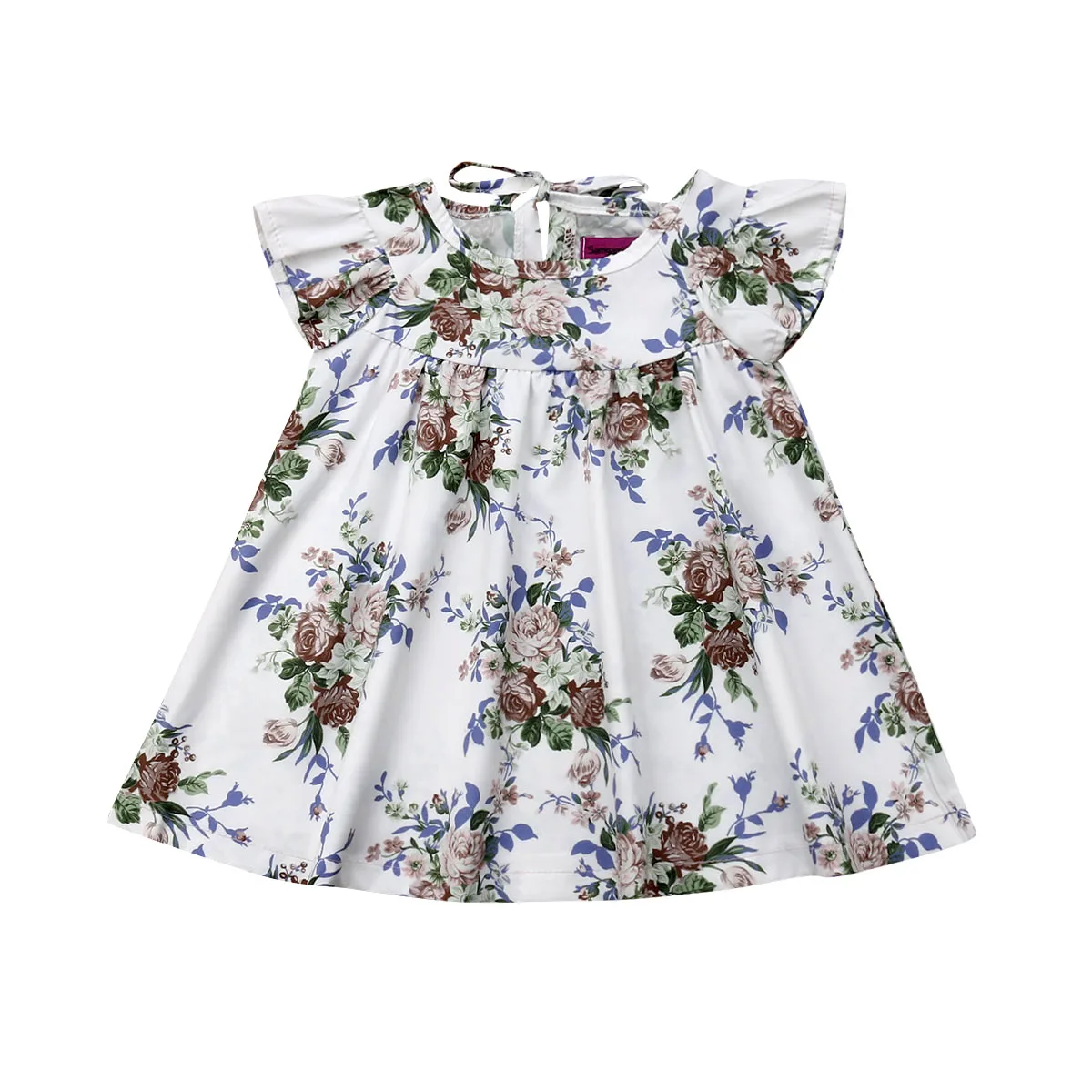 

Floral Dress 2019 New Kids Girls Ruffles Sleeveless Princess Girls Boho A-line Pageant Party Dresses Sundress Clothes 0-5Y