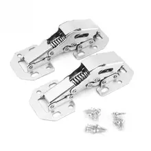 2Pcs No-Drilling Hinge for Cupboard Cabinet Door Hinge Hole Bridge Shaped Spring hinge Door Hardware set deurscharnier stainless steel no drilling hole cabinet hinge bridge shaped hinge buffer cabinet cupboard door hinges furniture hardware