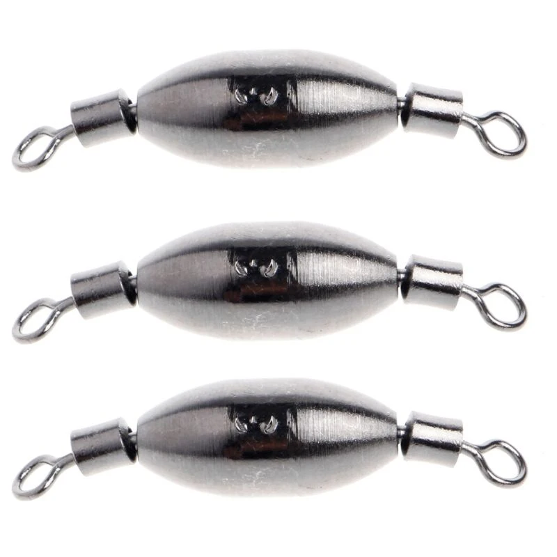 

3pcs Fishing Copper Sinker Swivels Rolling Lead Counterweight Tackle Accessories
