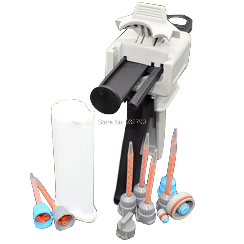 

7pcs 10:1 Static Mixer Tip Nozzle Mixing Nozzles + 50ml Resin Cartridge Mixer Tubes + Dispensing Gun Manual Applicator Glue Gun