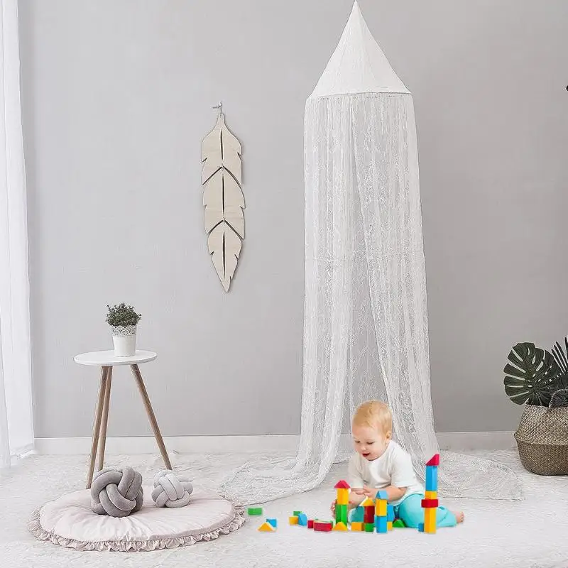 

2019 NewMosquito Repellent Tent Lace Mosquito Repellent Chambre Bedding Curtain Canopy Insect Reject Bed Dome Tent White