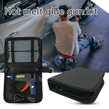

Hot melt glue gun kit 100 watts with tote bag and 12 glue sticks for DIY, craft items, sealing and quick repair