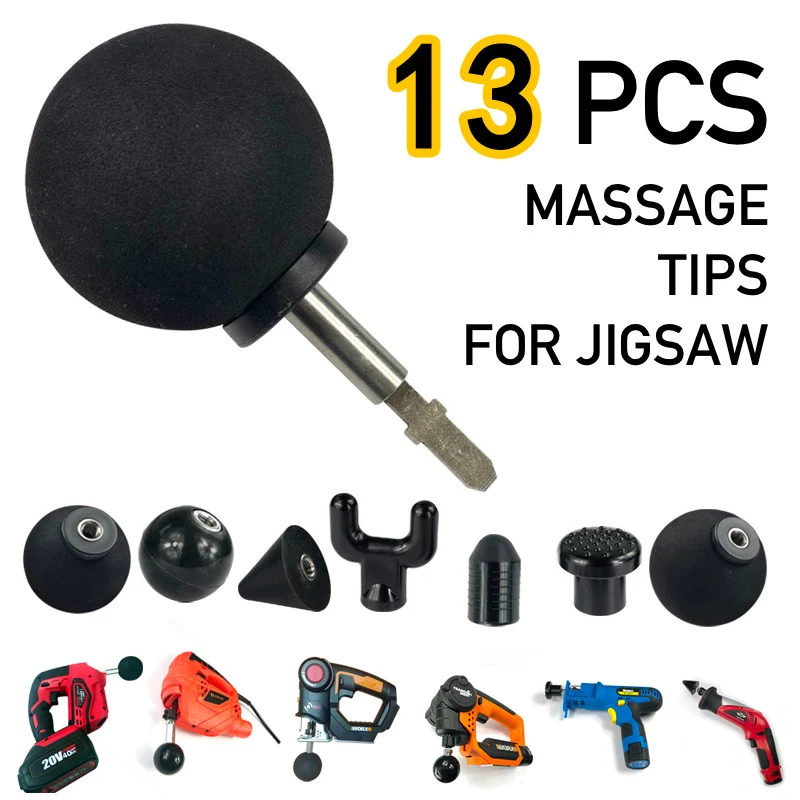 

12pcs Replaceable Percussion deep Massage gun Tips For Jigsaw Massager Bit Tip Set Body Muscle Massager For Milwaukee M18