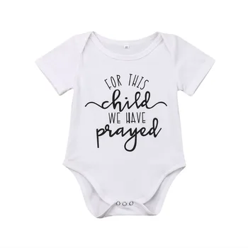 

Cotton Newborn Baby Boy Girl Rompers Infant Baby Jumpsuit Playsuit Funny Letter Short Sleeve Summer Clothing
