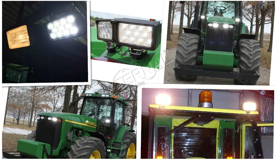 12x45 Вт, 4x6, фара, компактный тягач, прицеп, сельскохозяйственная техника, противотуманная фара, светодиодный фонарь для вождения, ходовые огни