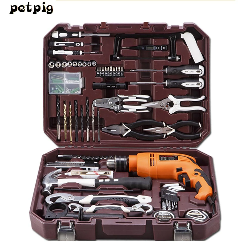 

Household Electric Screwdriver Combination Tool Set Wrench Hammer Screwdriver Combination Professional Repair Tools Power Tools