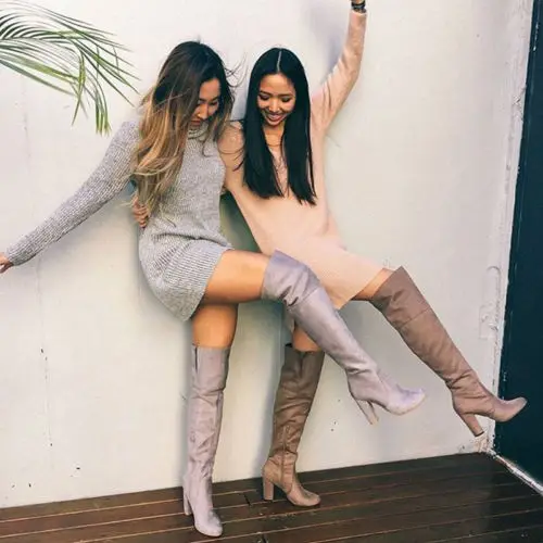 Женское платье свитер с высоким воротником длинным рукавом|Платья| |