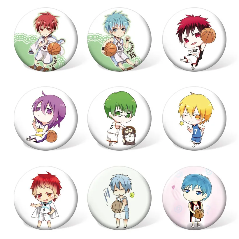 9 шт./лот Аниме Kuroko без баскетбола значки игрушки брошь модель булавки для
