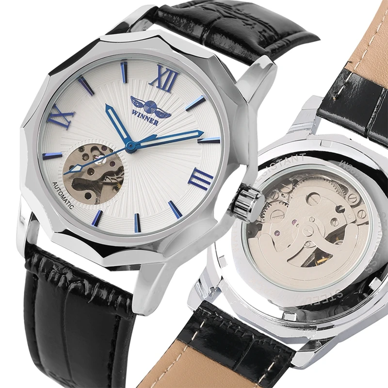 WINNER автоматические механические часы мужские модные спортивные Montre Homme Erkek Kol Saati