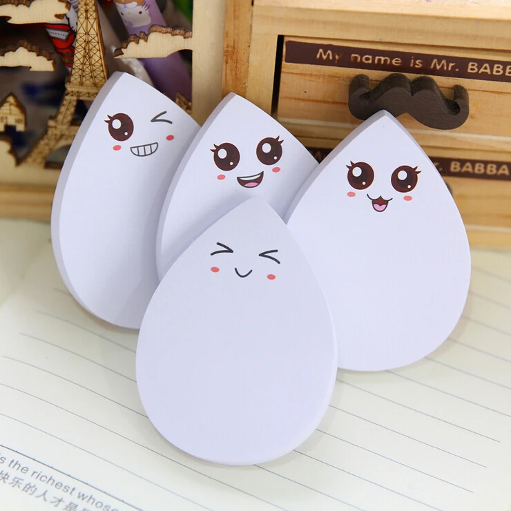 Эллен Брук 1 штука Kawaii милые капли воды Липкие заметки креативный канцелярский