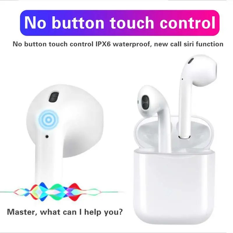 

Bluetooth 5.0 Wireless TWS Earphones 1:1 Touch for AirPods Apple Animation Pop-up Window Siri Call Headset #DO