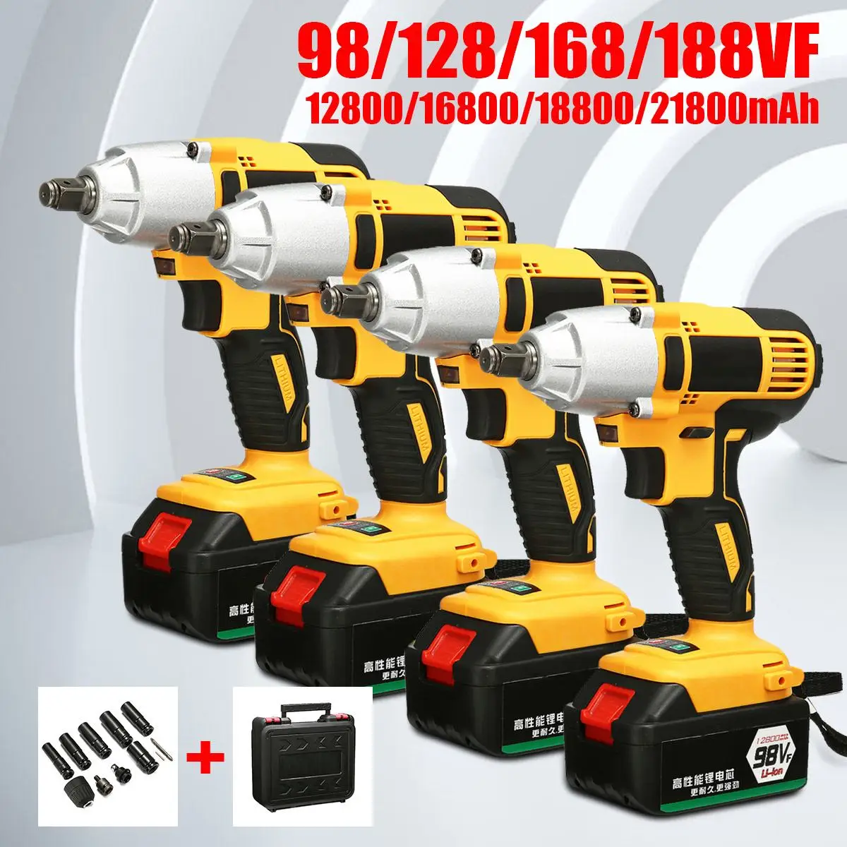 

Brushless Cordless Electric Wrench Impact Socket 1/2'' LED Light Li-on Battery Rechargeable Drill Installation Hand Power Tools