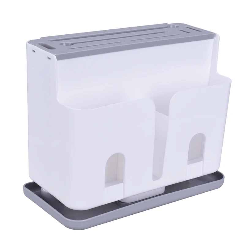 

22.5x18.5x11.5cm Plastic Multifunctional Kitchen Storage Rack Detachable Chopstick Spoon Fork Tableware Organizer Draining Rack