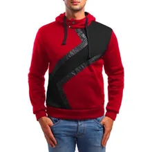 Man Motion Pu Split Joint Personality Clipping Leisure Even Hat Clothes Patchwork hoodie men Free shipping цена Man Motion Pu Split Joint Personality Clipping Leisure Even Hat Clothes Patchwork hoodie men Free shipping цены онлайн