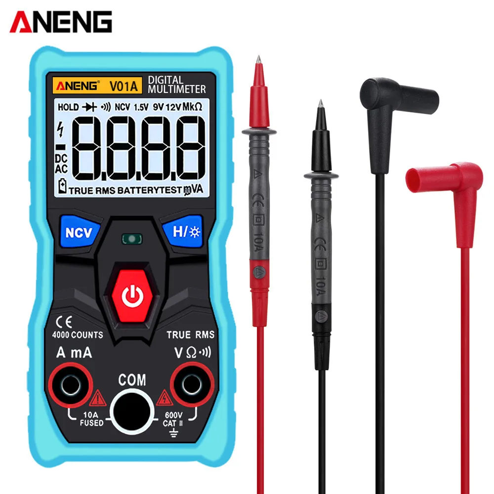 

ANENG V01A Digital Multimeter True RMS Tester Autoranging Multimeter NCV Data Hold Voltage Current Resistance Frequency Meter
