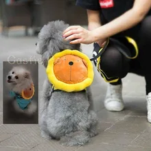 Милый собачий рюкзак, переноска для собак с упряжками, мультяшный Лев, плюшевые сумки для плюшевого мопса, самойе, полноразмерная школьная сумка для собак
