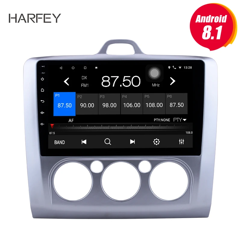 

Harfey 2Din Android 7.1/8.1 9" Car Radio For Ford Focus Exi MT 2004-2011 GPS Navigation Multimedia Player Bluetooth head unit