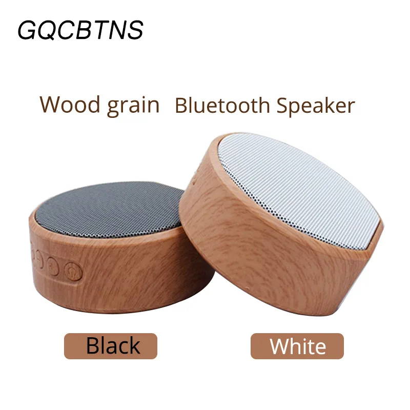 

Wireless Bluetooth Speakers with mic 3D Stereo Subwoofer Support USB FM TF AUX radio player Portable Mini Wood grain Speakers