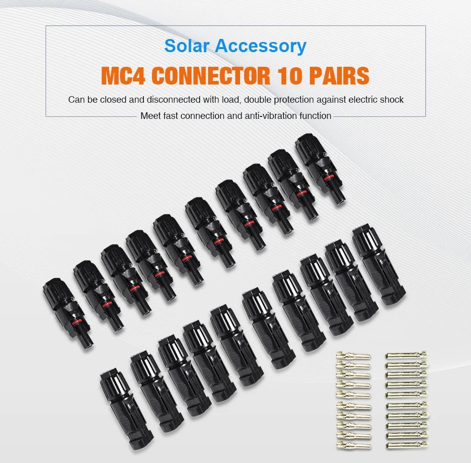 10 пар x MC4 разъемы мужской и женский watrerproof IP67 MC4 разъем панели солнечных батарей для панели солнечных батарей s