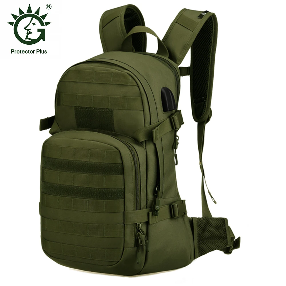 

Protector Plus 21 - 30L Bike Bicycle Backpack Military Backpack Tactical Bag USB Charging Bag for Sports Traveling Outdoor