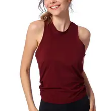 1 шт. Женская майка для занятий йогой Топы быстросохнущие свободные дышащие спортивный жилет без рукавов тренировки открытая спина летний сексуальный жилет