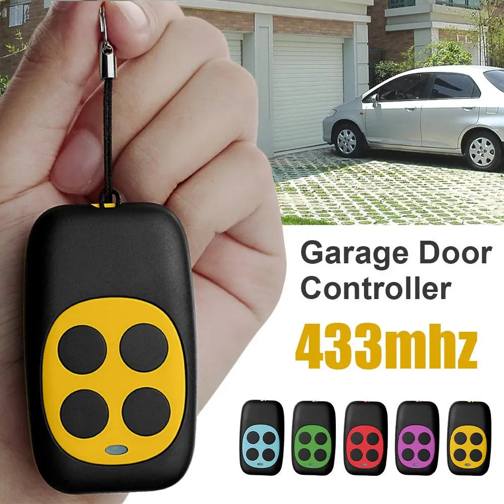 

433mhz Controller Colorful Electric Garage Door Remote Control Key FOB Cloning Cloner 4 Keys Gate Controller Random Color
