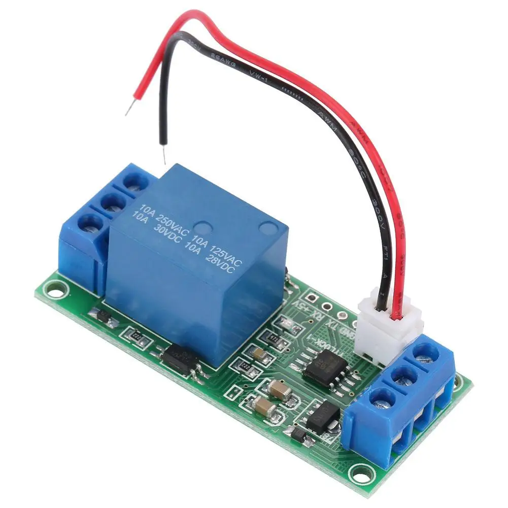 

5/12 V/ 24V Self Lock Switch High Level Trigger Relay Module One Button Start Stop Self Lock Switch Module High Quality