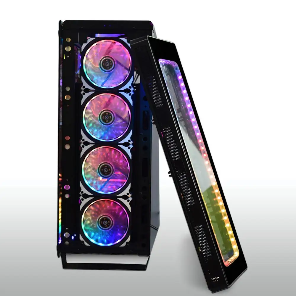 Geek 12 см RGB светодиодный свет чехол для компьютера Вентилятор охлаждения