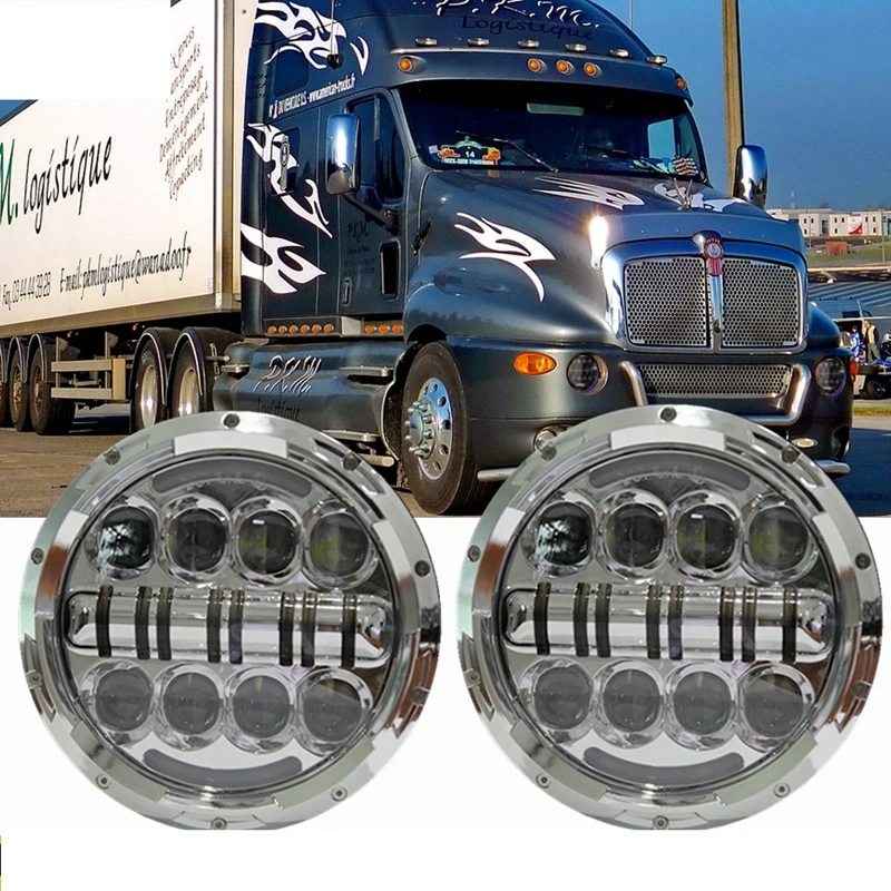 

7" LED Headlights For 05 Freightliner Century 95 Peterbilt 379/359 Old Style