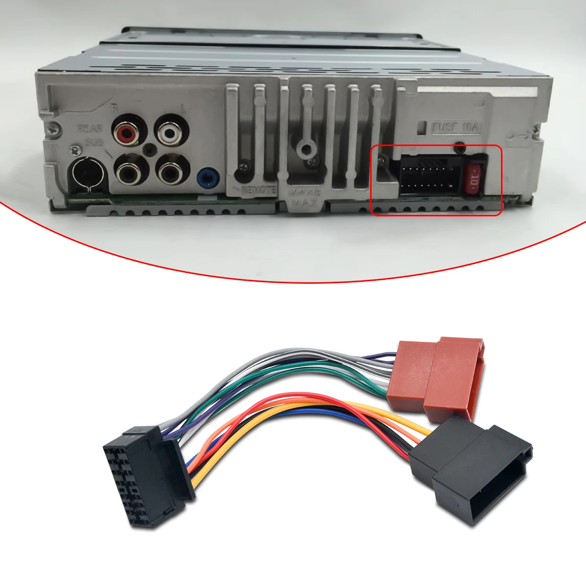 Sony Mex-Bt2500 Mex-Bt2600 Coche Radio Estéreo Cableado Conector Telar Plomo 16 Pines