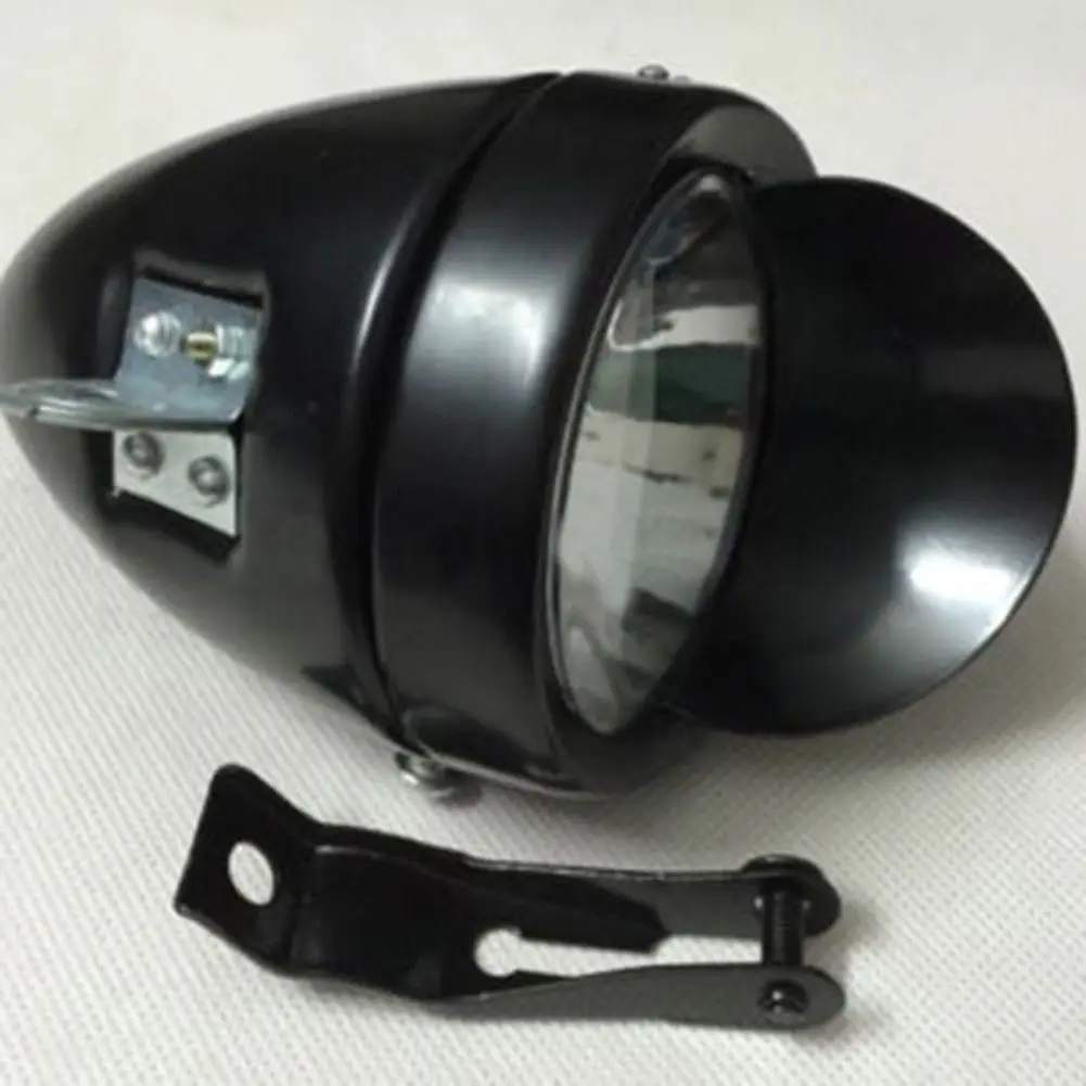 Discount Durable LED Metal Chrome Vintage Bike Bicycle Retro Front Fog Light Head Lamp led bike light Cycling Accessories 1