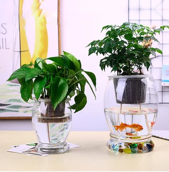 

Hydroponics Flower Glass Vase Water-filled Plant Transparent Flowerpot Cotton Rope Planting Basket Utensils Home Decoration