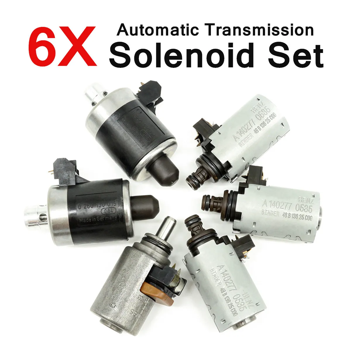 

6Pcs 722.6 Solenoids Fit For Mercedes-Benz 5-SPEED Automatic Transmission Part Alloy Plastic Assembly Auto Replacement Parts